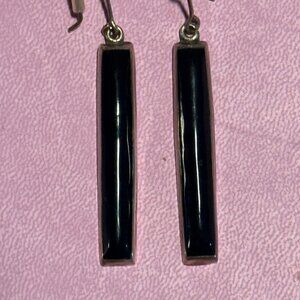 🖤✨ Sterling Silver 925 Onyx Drop Earrings | Elegant & Timeless ✨🖤